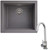 SIA EVOGR 1.0 Bowl Grey Composite Undermount Kitchen Sink & KT6BN Mixer Tap