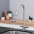 SIA 1.5 Bowl Grey Composite Reversible Inset Kitchen Sink & KT4BN Pull-out Tap