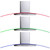 SIA 100cm 3 Colour LED Edge Lit Curved Glass Cooker Hood Fan in Stainless Steel