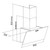 60cm Glass Cooker Hood Black Angled Chimney Extractor Fan - SIA AH60BL