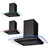 SIA CPLE60BL 60cm Black 3 Colour Edge Lit Curved Glass Cooker Hood Extractor Fan