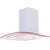 SIA CPLE60WH 60cm White 3 Colour LED Edge Curved Glass Cooker Hood Extractor Fan