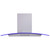 SIA CPLE60WH 60cm White 3 Colour LED Edge Curved Glass Cooker Hood Extractor Fan