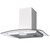 SIA CGH60WH 60cm White Curved Glass Chimney Cooker Hood Kitchen Extractor Fan