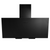 70cm Glass Cooker Hood Black Angled Chimney Extractor Fan - SIA AH70BL
