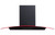 SIA CPLE70BL 70cm Black 3 Colour LED Edge Curved Glass Cooker Hood Extractor Fan