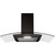 SIA CGH80BL 80cm Curved Glass Chimney Cooker Hood Extractor Fan In Black