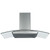 SIA CGH80SS 80cm Stainless Steel Curved Glass Cooker Hood Extractor Fan