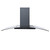 SIA CGHS90BL 90cm Curved Black Glass Cooker Hood Kitchen Extractor Fan