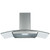 SIA CGH90SS 90cm Curved Glass Stainless Steel Chimney Cooker Hood Extractor Fan