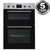 SIA DO112SS 60cm Stainless Steel Built-in Electric Double Digital True Fan Oven