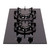 SIA BGH30BL 30cm Black Gas On Glass Domino Hob With Cast Iron Stands And LPG Kit