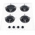 SIA GHG602WH 60cm White 4 Burner Gas On Glass Hob With Cast Iron Pan Stands