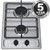 SIA SSG302SS 30cm Domino Gas Hob In Stainless Steel | LPG Kit & Cast Iron Stands