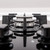 SIA GHG301BL 30cm Black 2 Burner Gas on Glass Domino Hob  & Cast Iron Stands