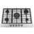 SIA R6 70cm Stainless Steel 5 Burner Gas Hob With Cast Iron Pan Supports And FFD