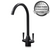 SIA KT5BL Black Swan Neck Twin Lever Contemporary Monobloc Kitchen Mixer Tap