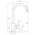 Black Swan Neck Kitchen Mixer Tap, WRAS Approved, Single Lever - SIA KT21BL