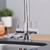 SIA KT4CH Chrome Pull Out Spray Twin Lever Monobloc Kitchen Sink Mixer Tap