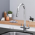 SIA KT4CH Chrome Pull Out Spray Twin Lever Monobloc Kitchen Sink Mixer Tap