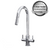 SIA KT4CH Chrome Pull Out Spray Twin Lever Monobloc Kitchen Sink Mixer Tap