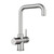 SIA Brushed Nickel 3-in-1 Instant Boiling Hot Water Tap Including Tank & Filter
