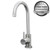 SIA KT6BN Brushed Nickel Swan Neck Single Lever Monobloc Kitchen Mixer Tap
