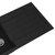Black Composite Kitchen Sink, 1.0 Bowl With Drainer & Basket Waste - SIA CM10BL