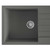 Grey Composite Kitchen Sink, 1.0 Bowl With Drainer & Basket Waste - SIA CM10GR