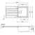 Grey Composite Kitchen Sink, 1.0 Bowl With Drainer & Basket Waste - SIA CM10GR