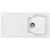 White 1.0 Bowl Kitchen Sink With Reversible Drainer And Strainer Waste Kit