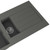 Grey Composite Kitchen Sink, 1.5 Bowl With Drainer & Basket Waste - SIA CM15GR