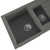 Grey Composite Kitchen Sink, 1.5 Bowl With Drainer & Basket Waste - SIA CM15GR