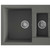 Grey Composite Kitchen Sink, 1.5 Bowl With Drainer & Basket Waste - SIA CM15GR