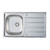 SIA 1.0 Bowl Reversible Stainless Steel Kitchen Sink And Waste Kit W860 x D500mm