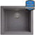 SIA EVOGR 1.0 Bowl Grey Composite Inset / Undermount Kitchen Sink And Waste Kit