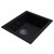 SIA EVOBL 1.0 Bowl Black Composite Inset / Undermount Kitchen Sink And Waste Kit