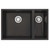 Inset / Undermount Composite Kitchen Sink In Black, 1.5 Bowl - SIA UM15BL