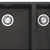 Inset / Undermount Composite Kitchen Sink In Black, 1.5 Bowl - SIA UM15BL