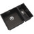 Inset / Undermount Composite Kitchen Sink In Black, 1.5 Bowl - SIA UM15BL
