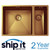 Inset / Undermount Copper Kitchen Sink, 1.5 Bowl 1.5mm Steel - SIA UM15CU