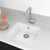 SIA EVOWH 1.0 Bowl White Composite Inset / Undermount Kitchen Sink And Waste Kit