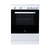 60cm Freestanding Electric Single Cavity Cooker, Solid Plate Hob In White