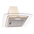 SIA CGH60CR 60cm Cream Curved Glass Chimney Cooker Hood Kitchen Extractor Fan