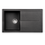 SIA 1.0 Bowl Black Composite Reversible Compact Inset Kitchen Sink & Waste Kit