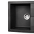 SIA 1.0 Bowl Black Composite Reversible Compact Inset Kitchen Sink & Waste Kit