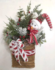 Snowman Door and Wall Hanging Basket, Winter Door Decoration, Holiday Door Decoration, 104 Snowman Door and Wall Hanging Basket, Winter Door Decoration, Holiday Door Decoration, 104