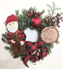 Mini Lumberjack Wreath, Rustic Wreath, Holiday Wreath, 121