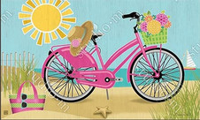 Morning Beach Ride Mat Mate, Summer Doormat