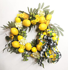 Lemon Wreath, 22 inch diameter, All Season Wreath